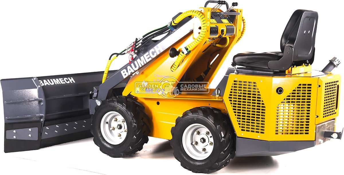 Универсальная машина мини-погрузчик Baumech ML-02 Pro + гидравлический отвал 130 см. и расширители 55 см. с двигателем Zongshen GB750 V-Twin
