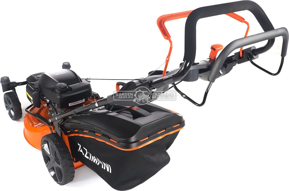 Газонокосилка бензиновая ZimAni LC251HVR с рояльными колесами (PRC, 51 см, Honda 166 см3, 3 в 1, Quattro Blade, вариатор, 70 л, 40 кг)