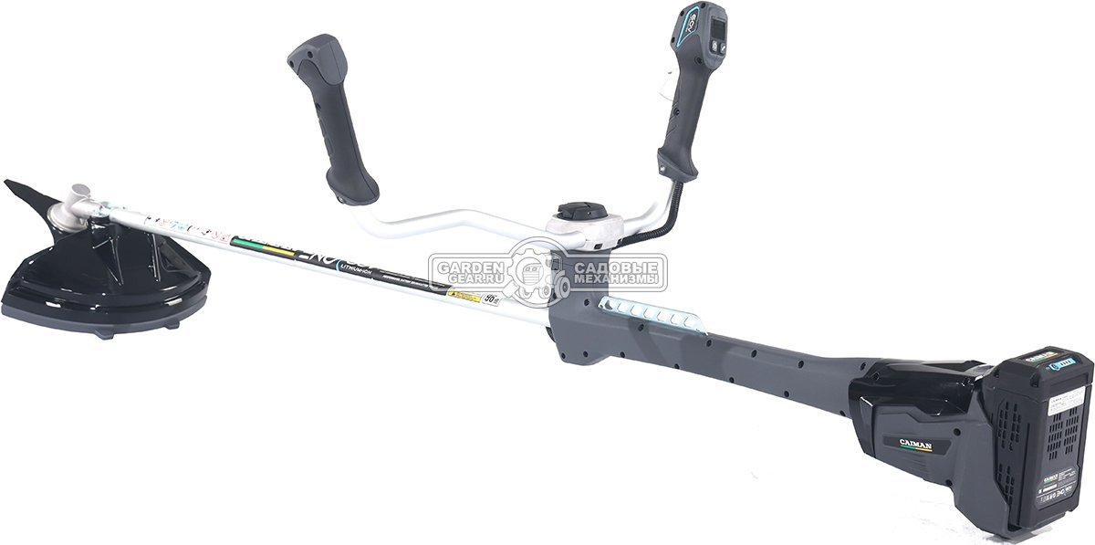 Мотокоса аккумуляторная Caiman ENO BCTi с АКБ B6040 и ЗУ C6025 (RUS, BL 60В, Standart Connect, T-рукоятка, нож 3T + леска 2,4 мм, 5,9 кг.)