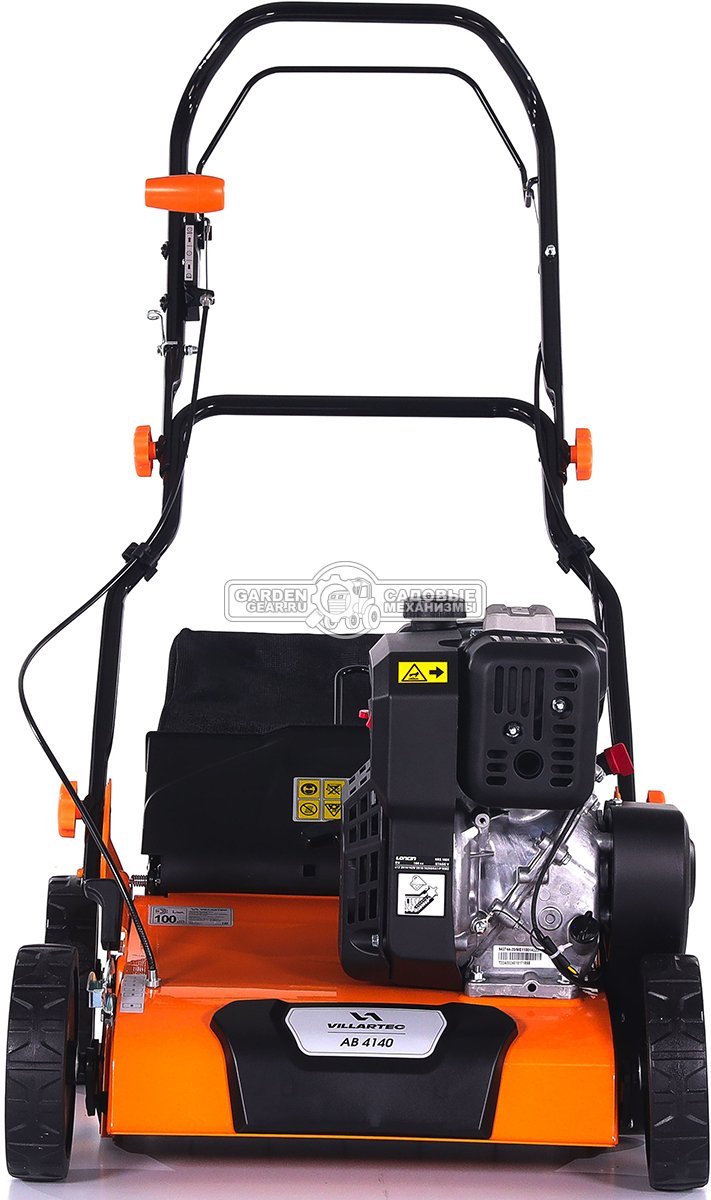 Вертикуттер - аэратор бензиновый Villartec AB 4140 (PRC, 40 см, Loncin 166 см3, ножи + пружины, 45 л, 32 кг)