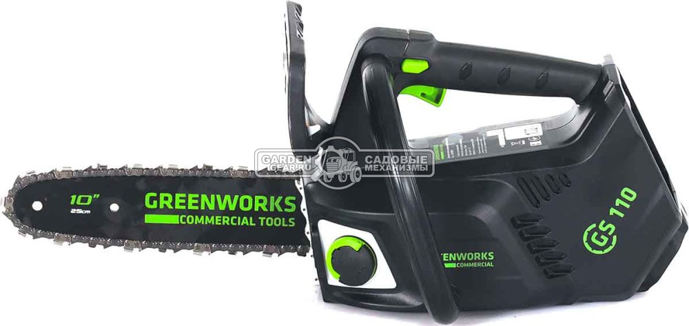 Пила - сучкорез аккумуляторная цепная одноручная GreenWorks GD40TCS 10&quot; без АКБ и ЗУ (PRC, BL 40В, 1/4&quot;-1.3-58E, 2.35 кг)