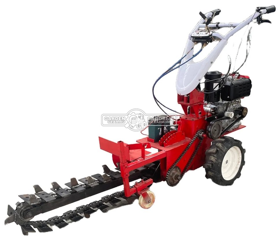 Траншеекопатель TR12-80/100 самоходный (PRC, дизель 11.7 л.с., 530 л.с., эл/стартер, механический привод подъема шины, 80-100 см, 230 кг)