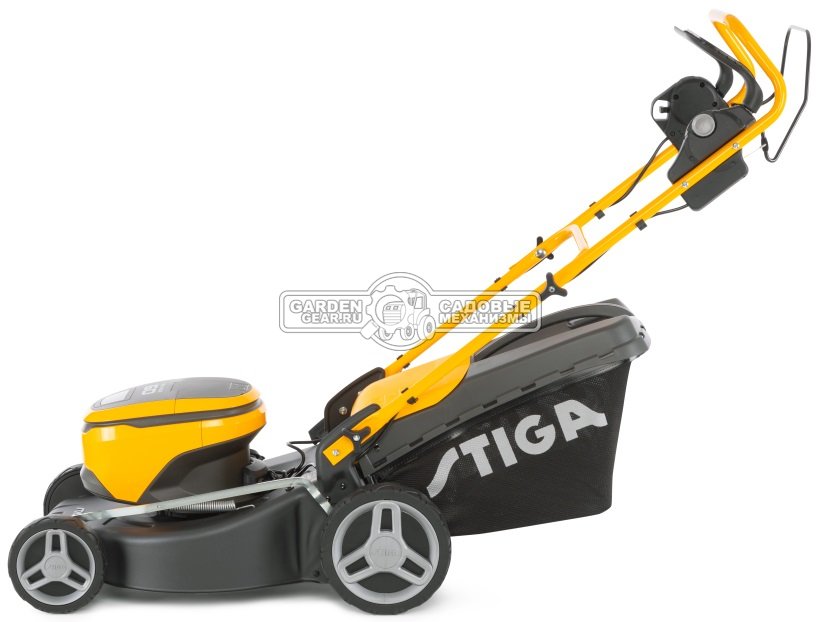 Газонокосилка аккумуляторная самоходная Stiga Combi 48 SQ MAE (SVK, 46 см, 1 АКБ х 4 А/ч, Li-ion, 60V, сталь, 60 л., 4 в 1, 27 кг.)