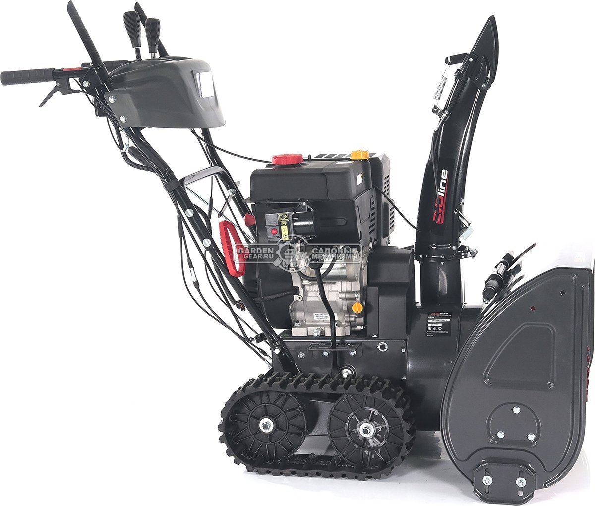 Снегоуборщик Evoline SBG 760 TLE гусеничный (PRC, 76 см, Loncin, 420 см3, эл/стартер 220В, фара, разблокировка гусениц, подогрев рукояток, 130 кг)