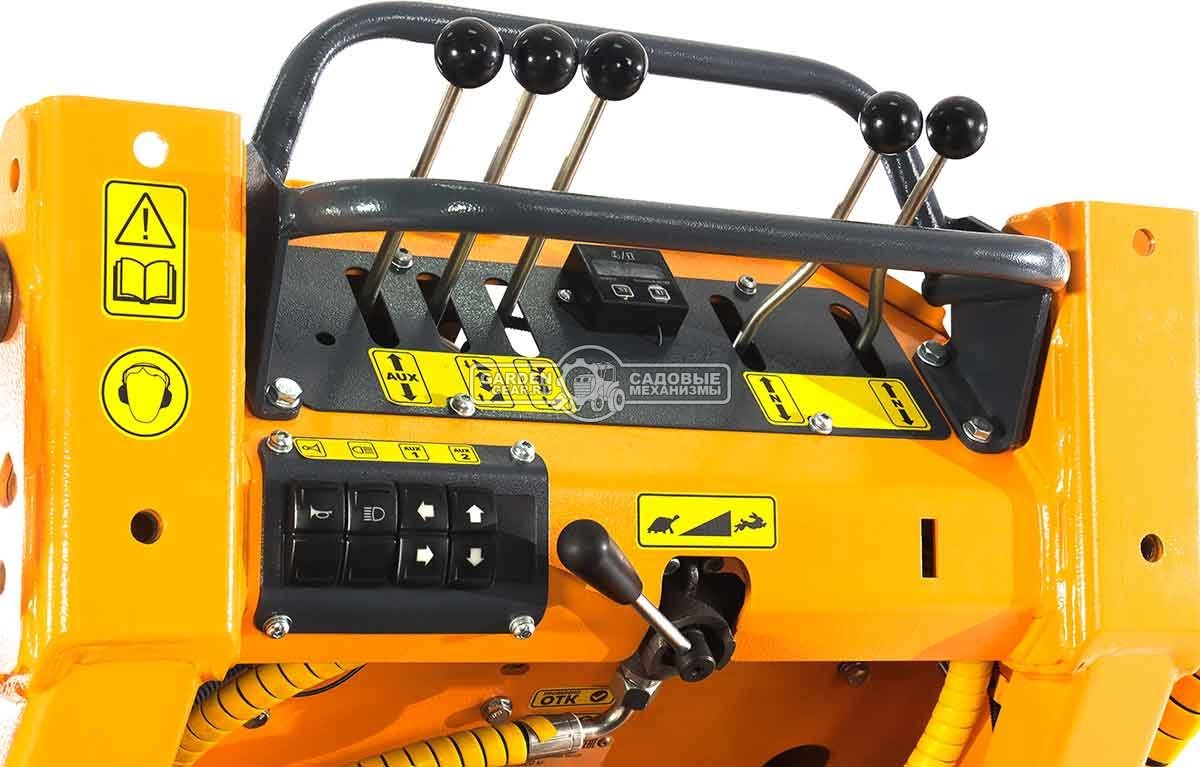 Универсальная машина мини-погрузчик Baumech ML-02 Pro + гидравлический отвал 120 см. с двигателем Zongshen GB750 EFI V-Twin инжектор