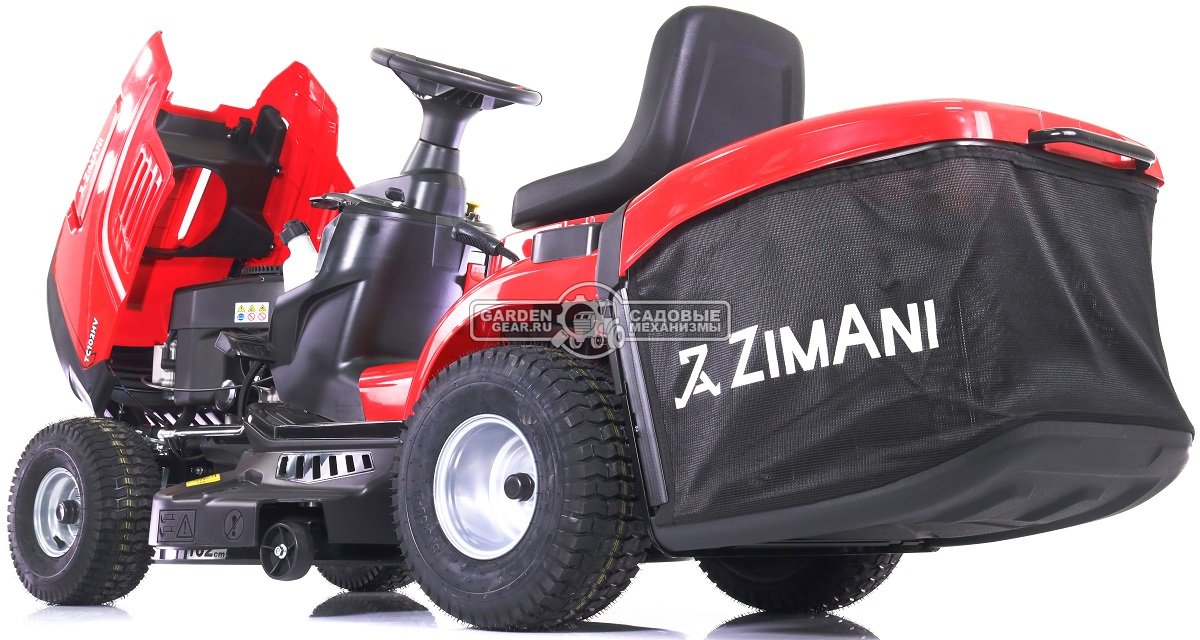 Садовый трактор ZimAni TC102HV (PRC, Loncin LC2P73F, 586 куб.см., гидростатика, травосборник 300 л., ширина кошения 102 см., 196,5 кг.)