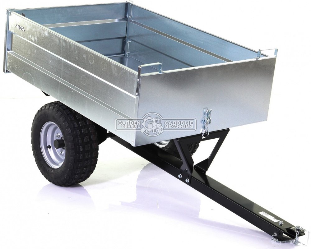 Тележка - прицеп Stiga Pro Cart гальванизированная сталь, с механизмом опрокидывания (объем 240 л, макс. доп. нагрузка 100 кг.)