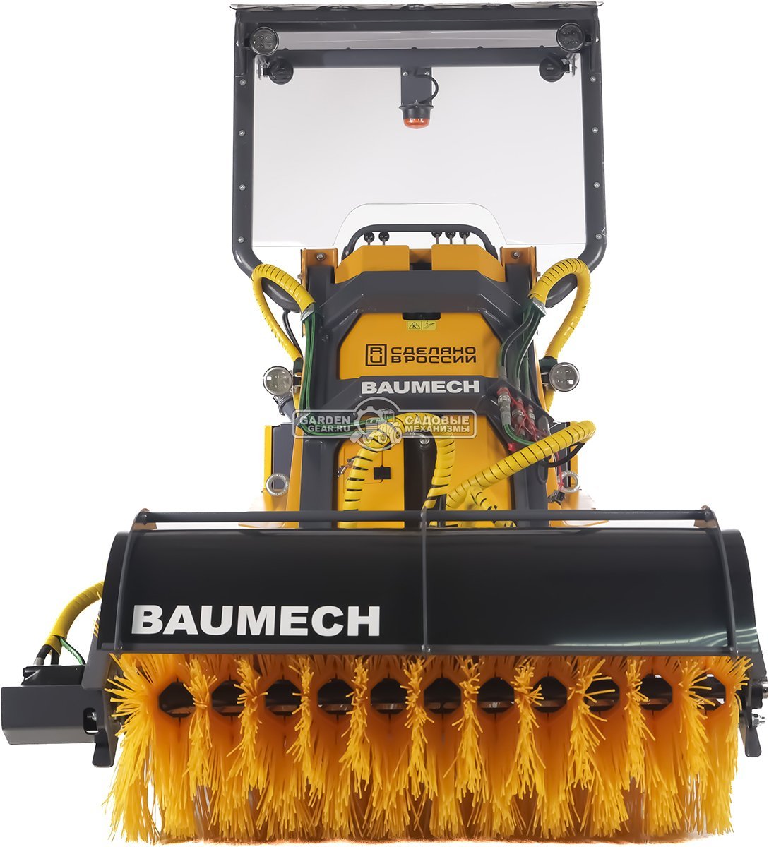 Универсальная машина мини-погрузчик Baumech ML-03 Pro + гидравлическая щётка 115 см. + каркас безопасности с двигателем Zongshen GB750 EFI инжектор