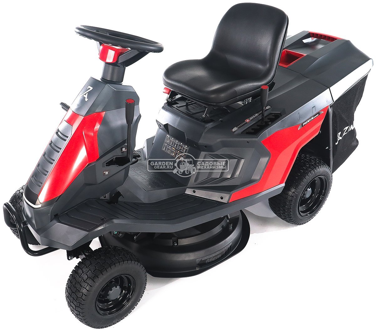 Садовый минирайдер ZimAni RDHE 66 RED (PRC, 225 куб.см., гидростатика, фара, травосборник 150 л, ширина кошения 66 см, 128 кг)
