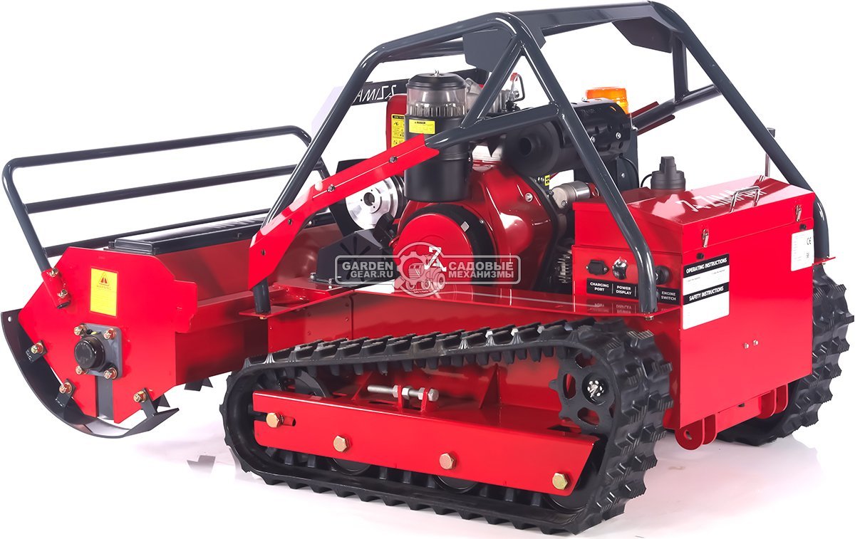 Косилка для высокой травы и кошения склонов ZimAni RLM100 PRO с дистанционным управлением (PRC, 100 см, дизель, LCT 499 см3, 2x0,6 кВт, 395 кг)