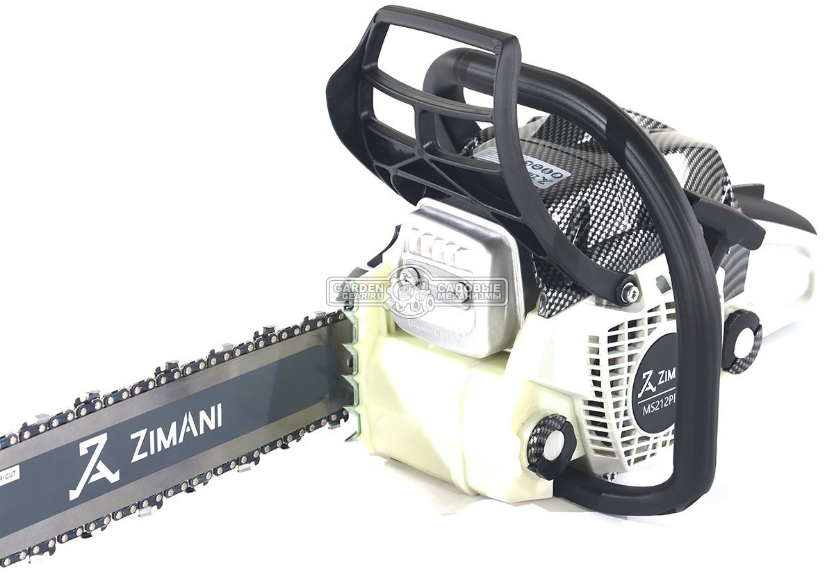Бензопила ZimAni MS 212 Pro 16" (PRC, 38.6 куб.см., 1.8 кВт/2.4 л.с., 3/8", 1.3 мм, 55E, корпус Carbon Fiber, Walbro Carburetor, 4.6 кг)