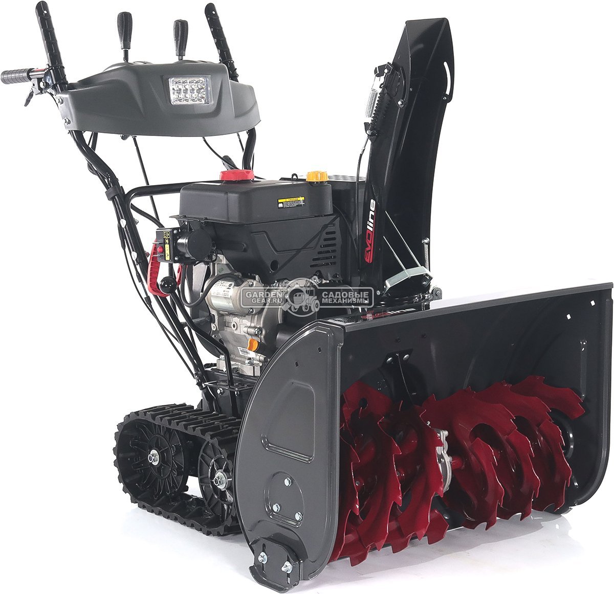 Снегоуборщик Evoline SBG 760 TLE гусеничный (PRC, 76 см, Loncin, 420 см3, эл/стартер 220В, фара, разблокировка гусениц, подогрев рукояток, 130 кг)