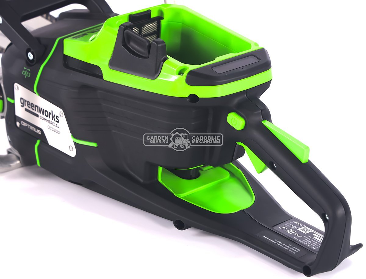 Пила аккумуляторная цепная GreenWorks OCS600 18" без АКБ и ЗУ (PRC, BL 82В, 3.6 кВт, 3/8"-1.3-68E, 4.45 кг)