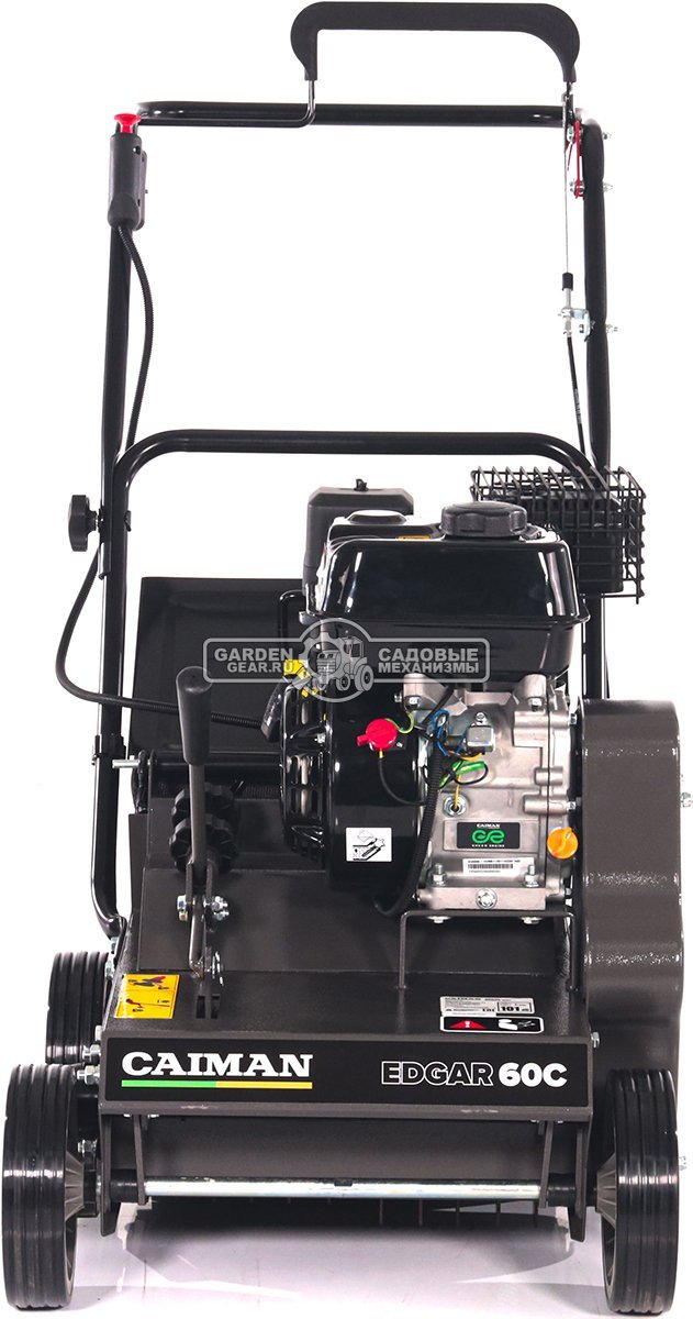 Вертикуттер - аэратор бензиновый Caiman Edgar 60C (RUS, Caiman Engine, 196 куб.см., сталь, 38 см., травосборник 40 л., 46 кг.)