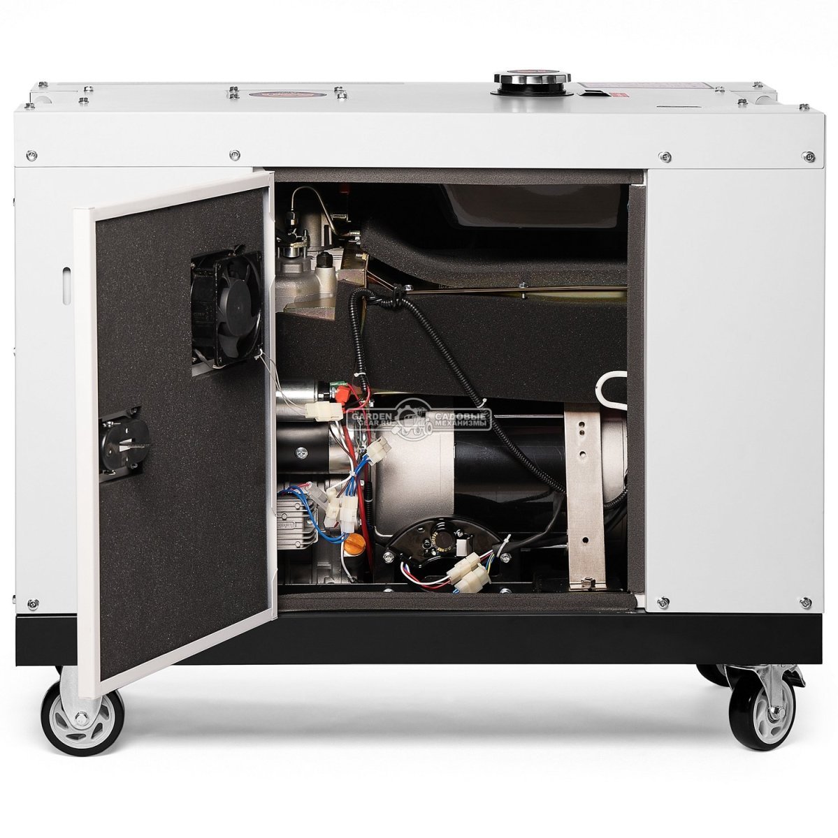 Дизельный генератор Daewoo DDAE 10000SE 2024 в шумозащитном кожухе (PRC, 531 см3, 14 л.с., 7.2/8.0 кВт, электростарт, колеса, ATS, 16 л, 160 кг)