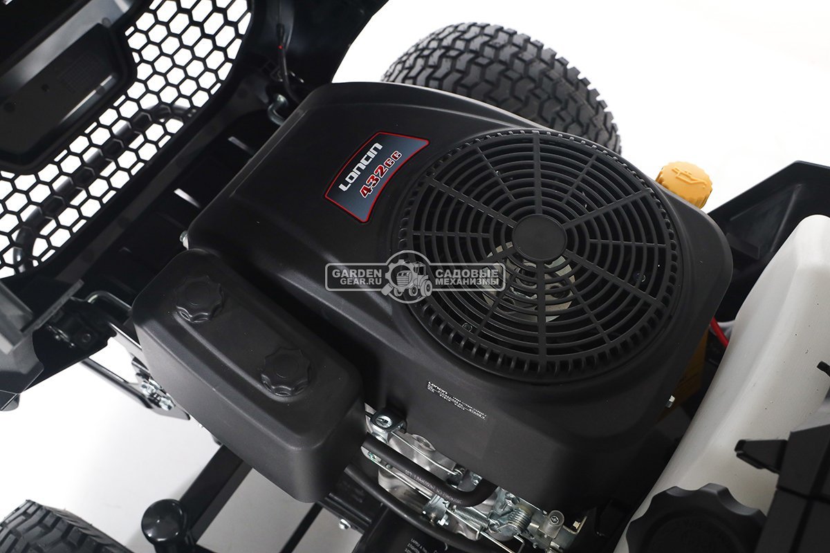 Садовый трактор Steviman TH-334 (PRC, Loncin 432 куб.см., гидростатика, ширина кошения 86 см, травосборник 250 л, 192 кг)