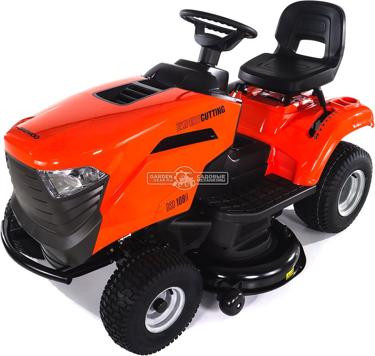 Садовый трактор Daewoo DSD 108H (PRC, Stiga ST450, 432 куб.см., гидростатика, боковой выброс, ширина кошения 108 см., 165 кг.)