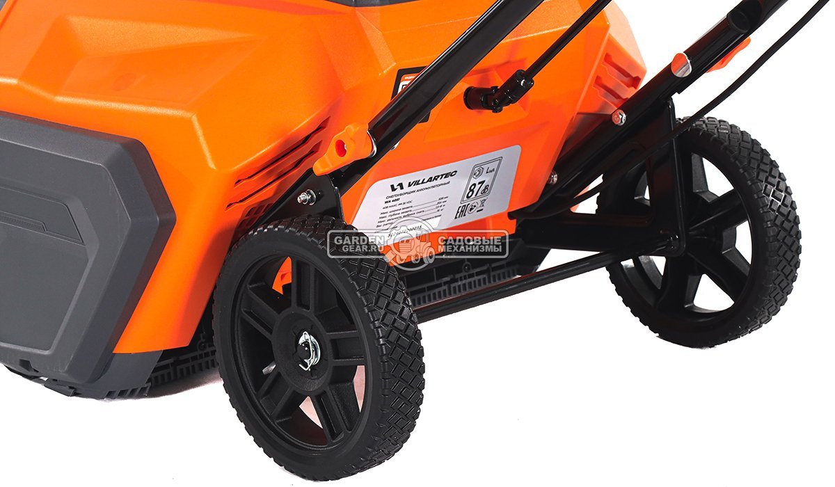 Снегоуборщик аккумуляторный Villartec WA4051 без АКБ и ЗУ (PRC, BL 40В, ширина 51 см, фара, 2 порта для АКБ, 19 кг)