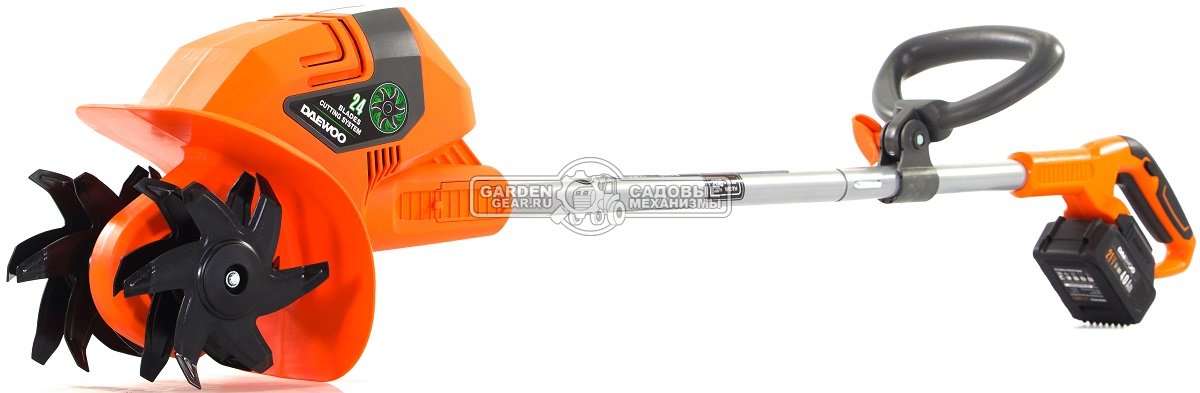 Культиватор аккумуляторный Daewoo DAT 2021Li SET с АКБ 4 А/ч и ЗУ (PRC, Li-ion, 4.0 Ач, 21В, шир. вспаш. 14 см, глуб. вспаш. 19 см, 4.2 кг)