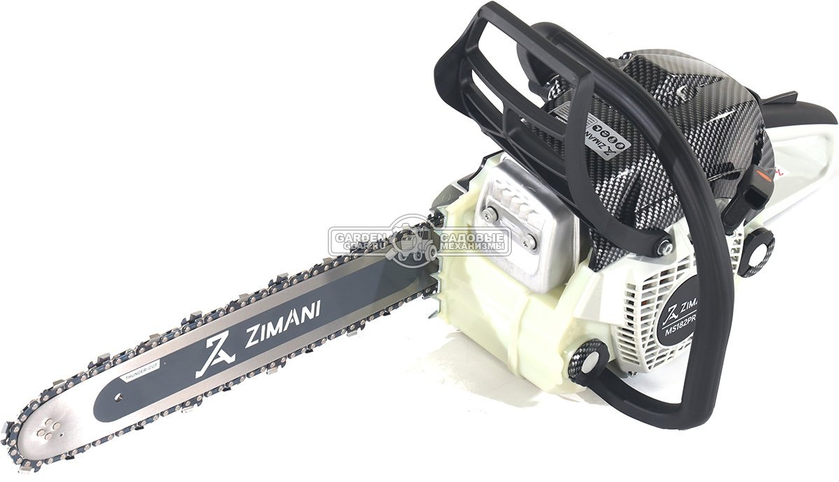 Бензопила ZimAni MS 182 Pro 16" (PRC, 35.8 куб.см., 1.6 кВт/2.2 л.с., 3/8", 1.3 мм, 55E, корпус Carbon Fiber, Walbro Carburetor, 4.6 кг)