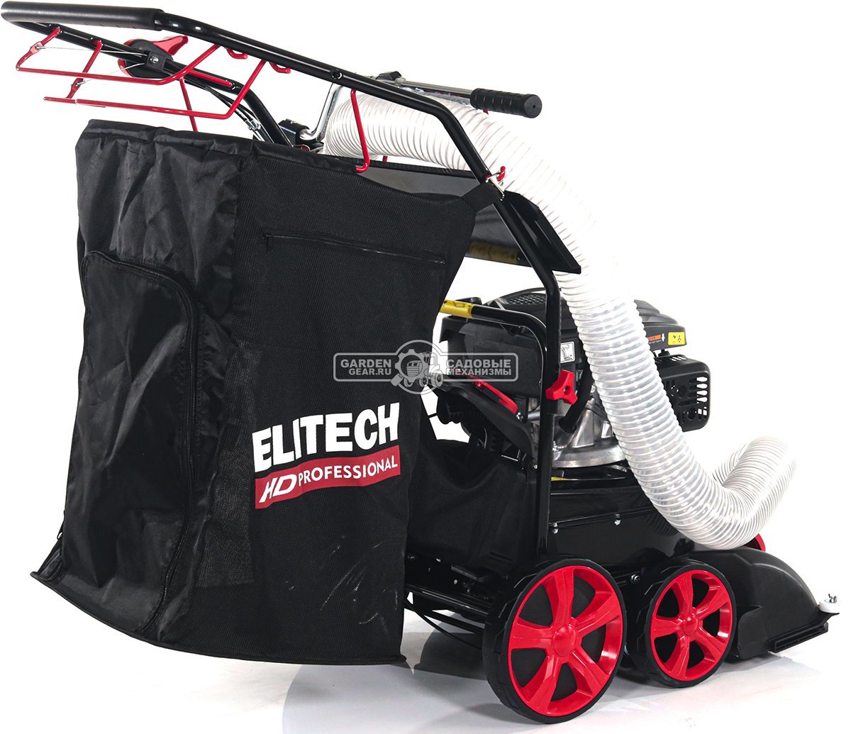 Садовый пылесос бензиновый Elitech GV 2958WTS самоходный (PRC, 58 см, Loncin 166 см3, 150 л., шланг в комплекте, 38 кг)