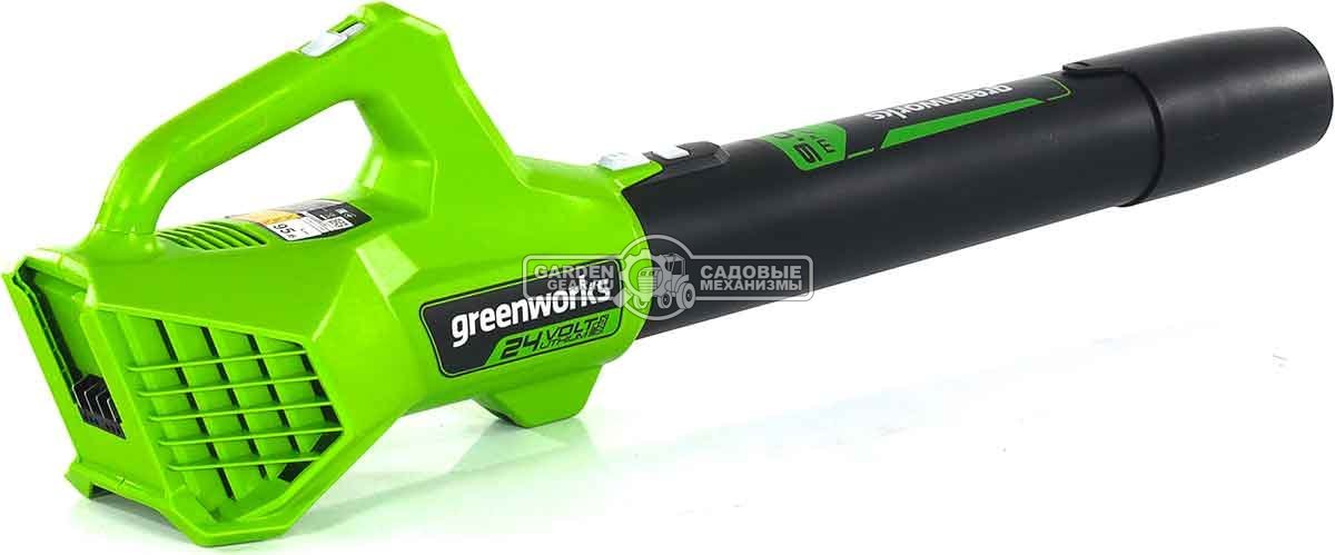 Воздуходувка аккумуляторная GreenWorks G24AB без АКБ и ЗУ (PRC, 24В, 145 км/ч, 1.7 кг)