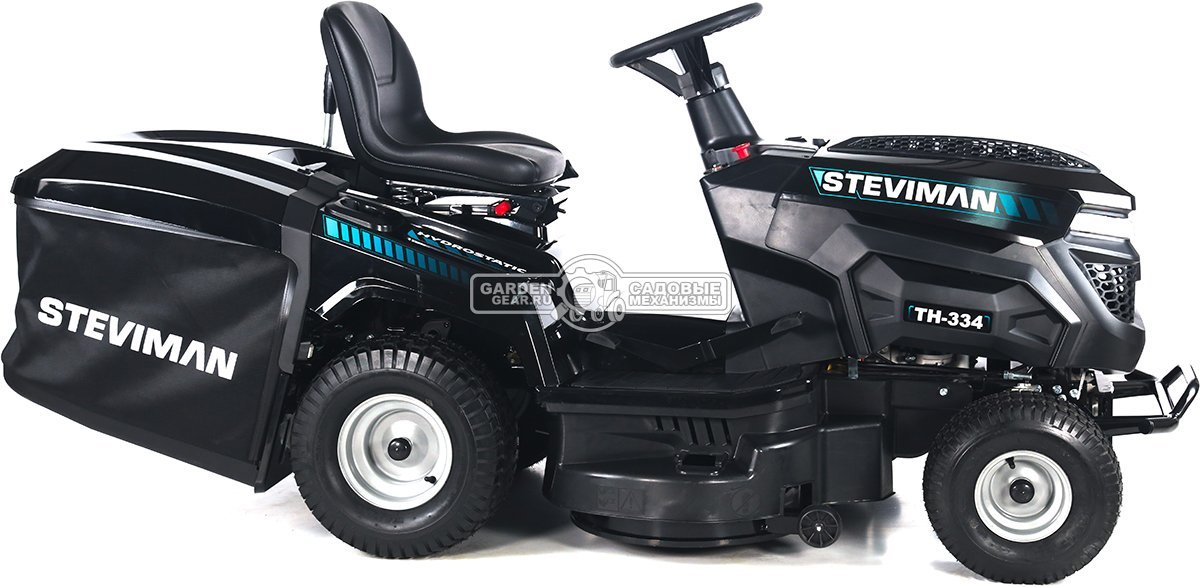 Садовый трактор Steviman TH-334 (PRC, Loncin 432 куб.см., гидростатика, ширина кошения 86 см, травосборник 250 л, 192 кг)