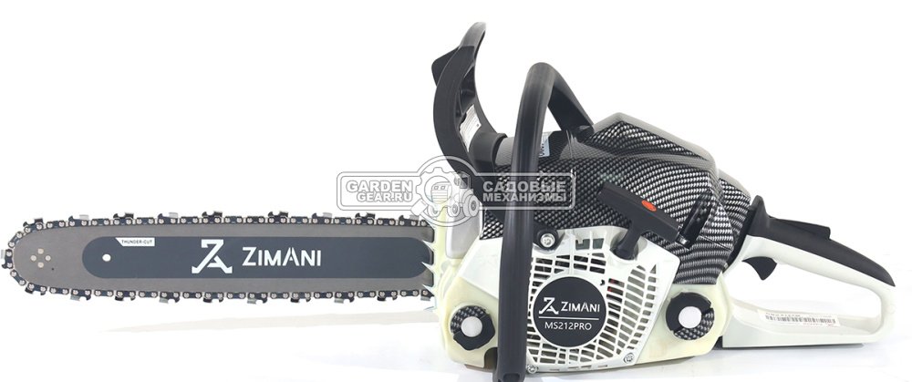 Бензопила ZimAni MS 212 Pro 16" (PRC, 38.6 куб.см., 1.8 кВт/2.4 л.с., 3/8", 1.3 мм, 55E, корпус Carbon Fiber, Walbro Carburetor, 4.6 кг)