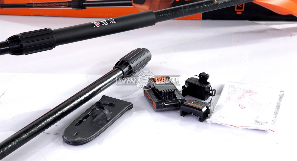 Высоторез аккумуляторный Black+Decker GPC1820L20 с АКБ 2.0 А/ч и ЗУ (PRC, 18В Li-ion, шина 20 см, штанга 3 м, 3.5 кг)