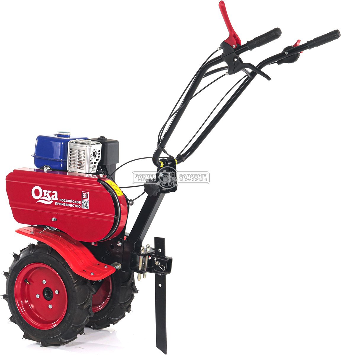 Мотоблок Ока МБ-1Д2М12 Yamaha MX200 6.5 (RUS, колеса 4.00х10, 196 куб.см., 70 см, 2 вперед/2 назад, шкив, 94 кг)
