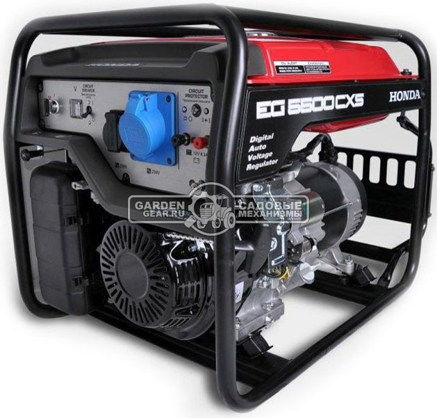 Бензиновый генератор Honda EG5500CXS (PRC, Honda GX390, 389 см3, 5.0/5.5 кВт, 24 л, эл/стартер, АКБ - опция, 87 кг)