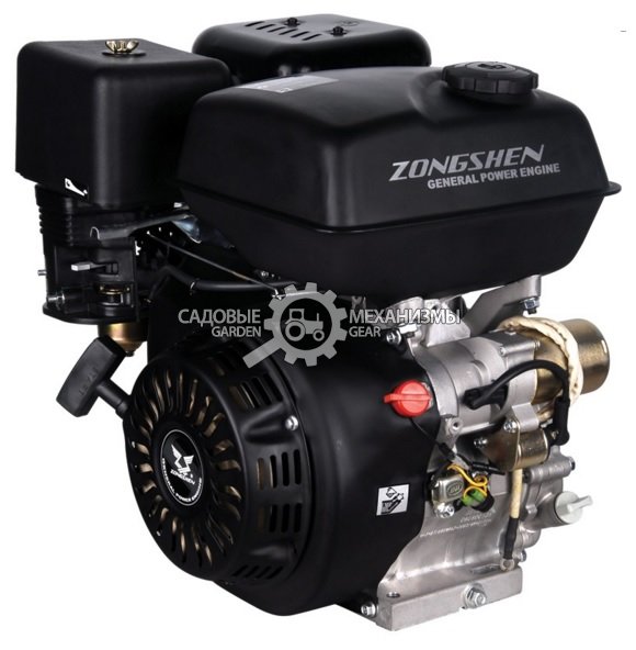Бензиновый двигатель Zongshen ZS 177FE/P-4 (PRC, 9 л.с., 270 см3. диам. 22 мм шпонка, катушка осв., редуктор, эл. старт, 26 кг)