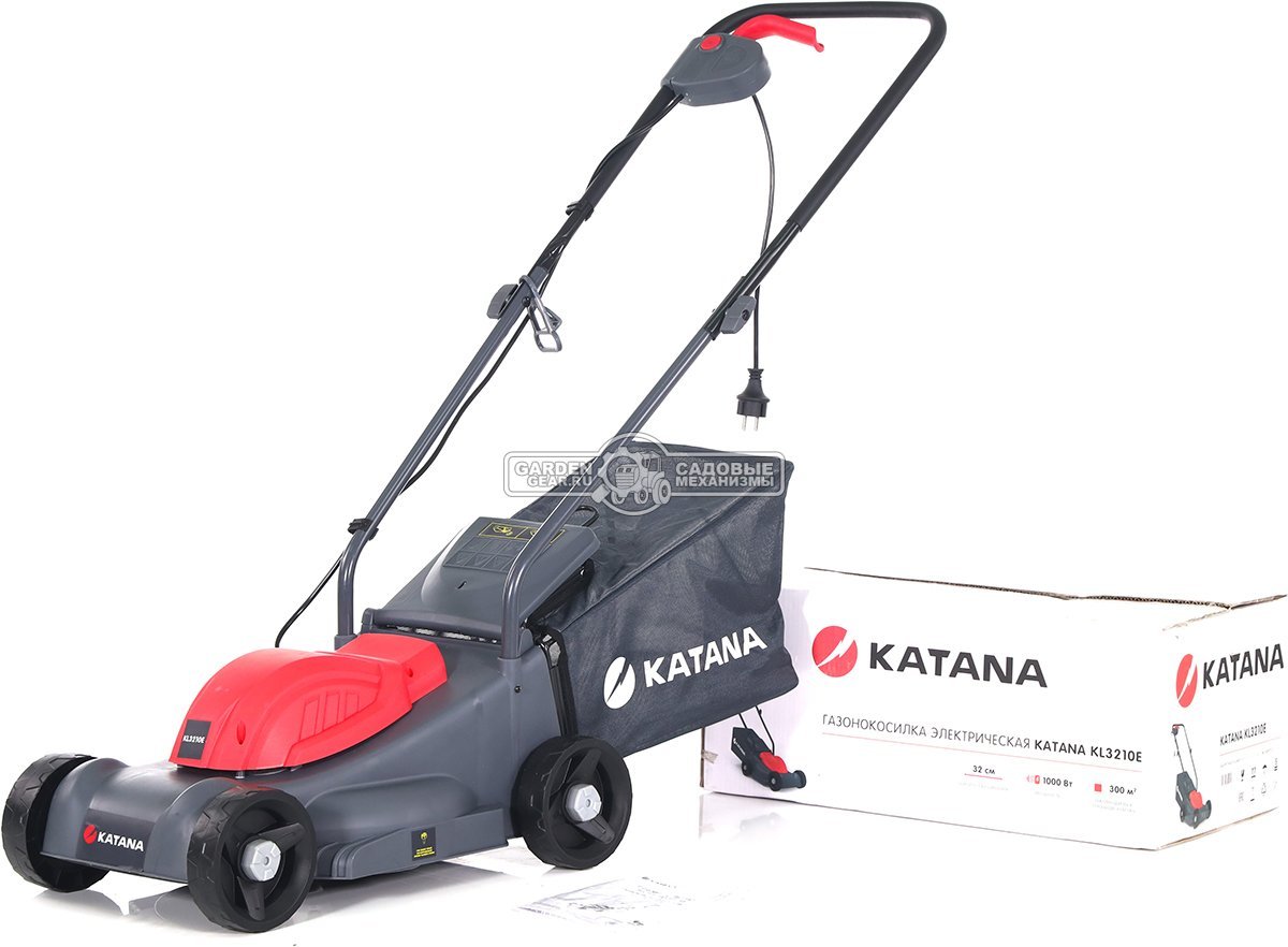 Газонокосилка электрическая Katana KL3210E (PRC, 1000 Вт., 32 см., пластик, 30 л., 8.2 кг.)