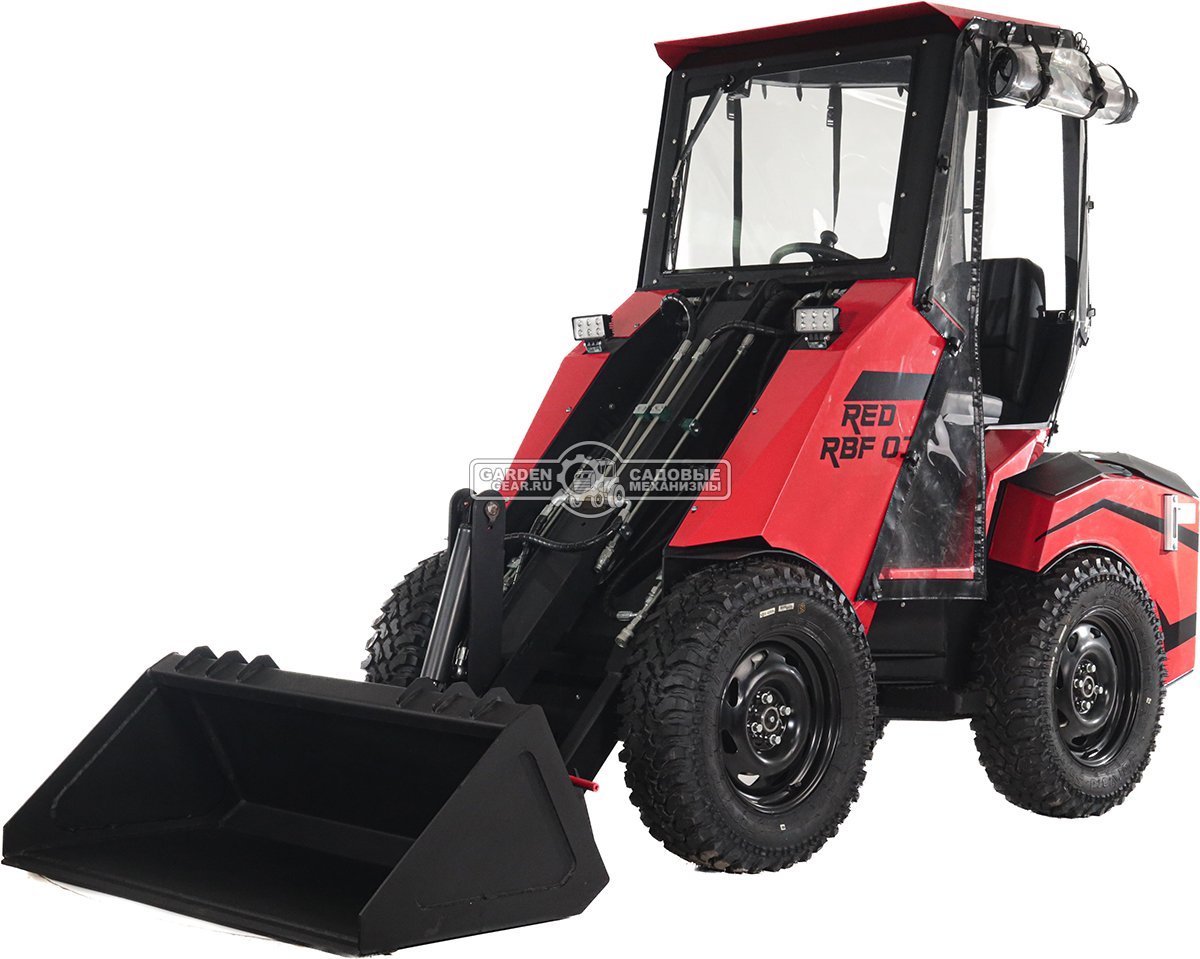 Мини-погрузчик шарнирно сочленённый RED RBF-03 тент + отопитель + джойстик Zongshen GB750EFI 30 л.с., грузоподъемность до 700 кг, ковш 150 л, 1270 кг.