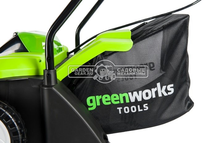 Аэратор аккумуляторный GreenWorks G40DT30 K4 (PRC, Li-ion, АКБ 4 А/ч, 32 см, пружины, пластик, 20 л., 12 кг)
