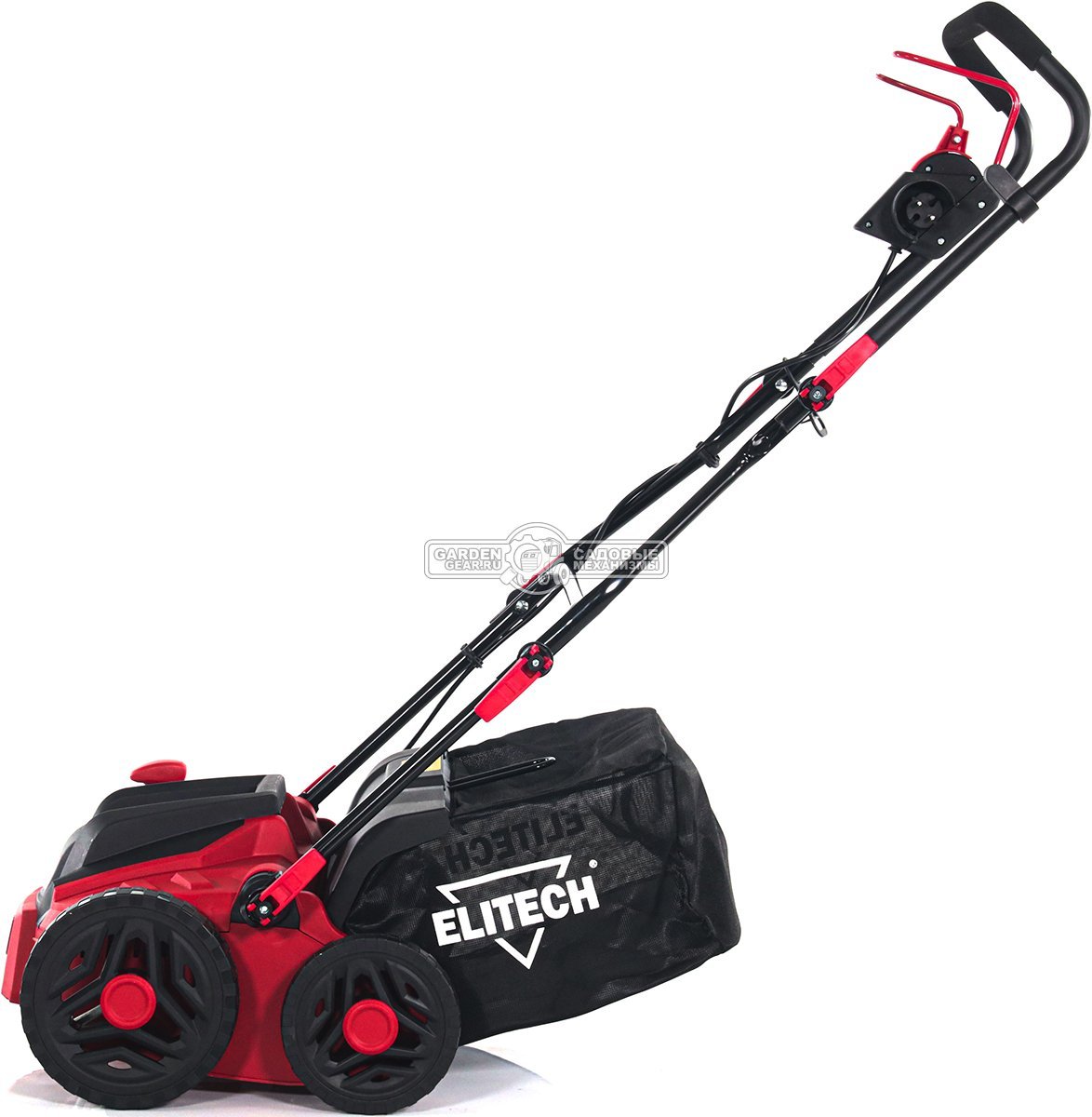 Вертикуттер - аэратор электрический Elitech СЭ 1536Т (PRC, 1500 Вт, 36 см, ножи + пружины, пластик, 45 л, 12 кг)