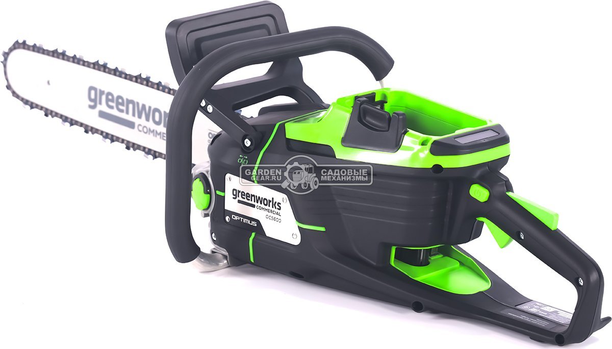 Пила аккумуляторная цепная GreenWorks OCS600 18" без АКБ и ЗУ (PRC, BL 82В, 3.6 кВт, 3/8"-1.3-68E, 4.45 кг)