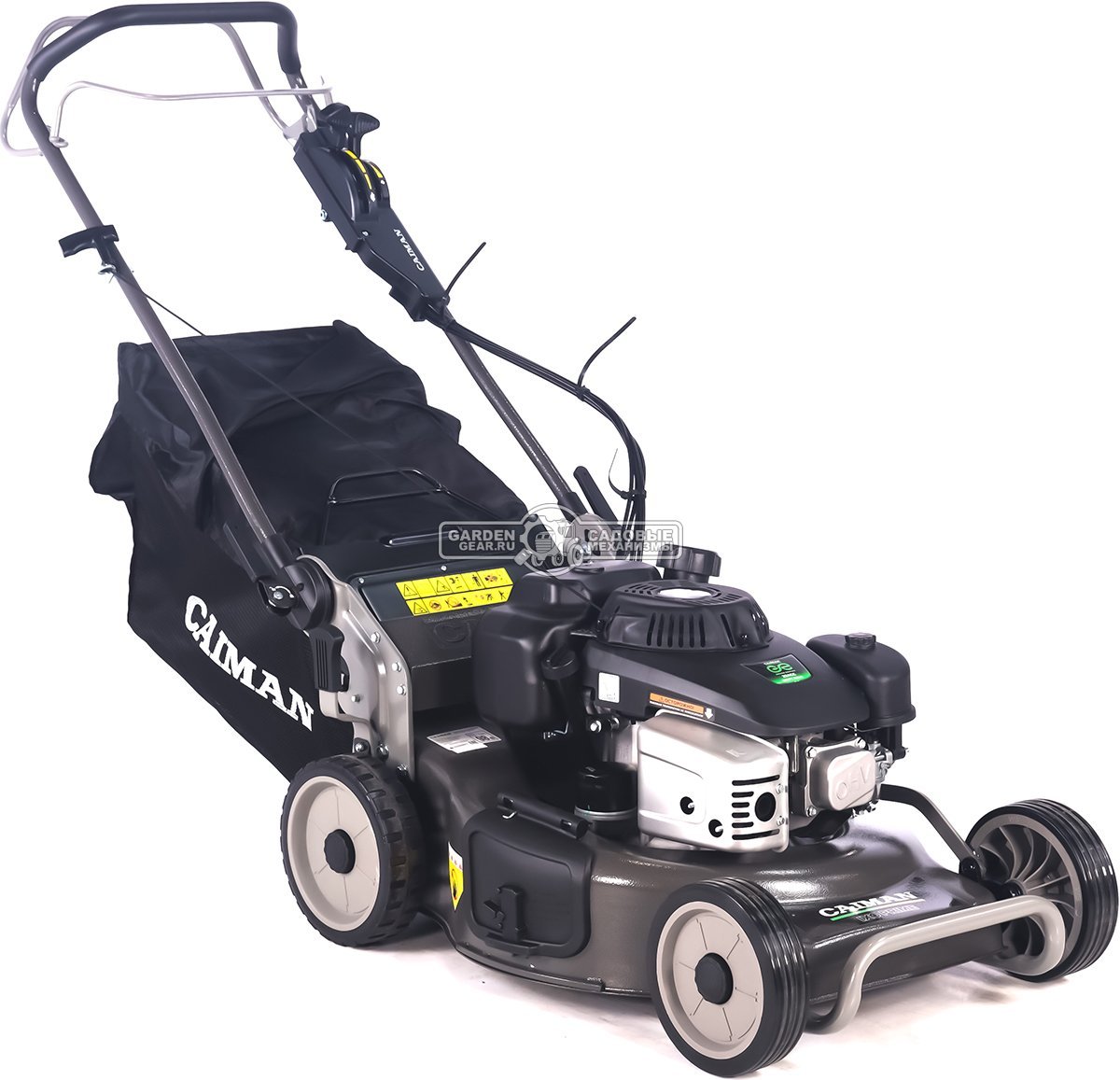 Газонокосилка бензиновая Caiman IXO Prime 55CLV (RUS, 53 см, Caiman Green Engine, 224 см3, сталь, кардан, 4 в 1, 70 л, 49,5 кг.)