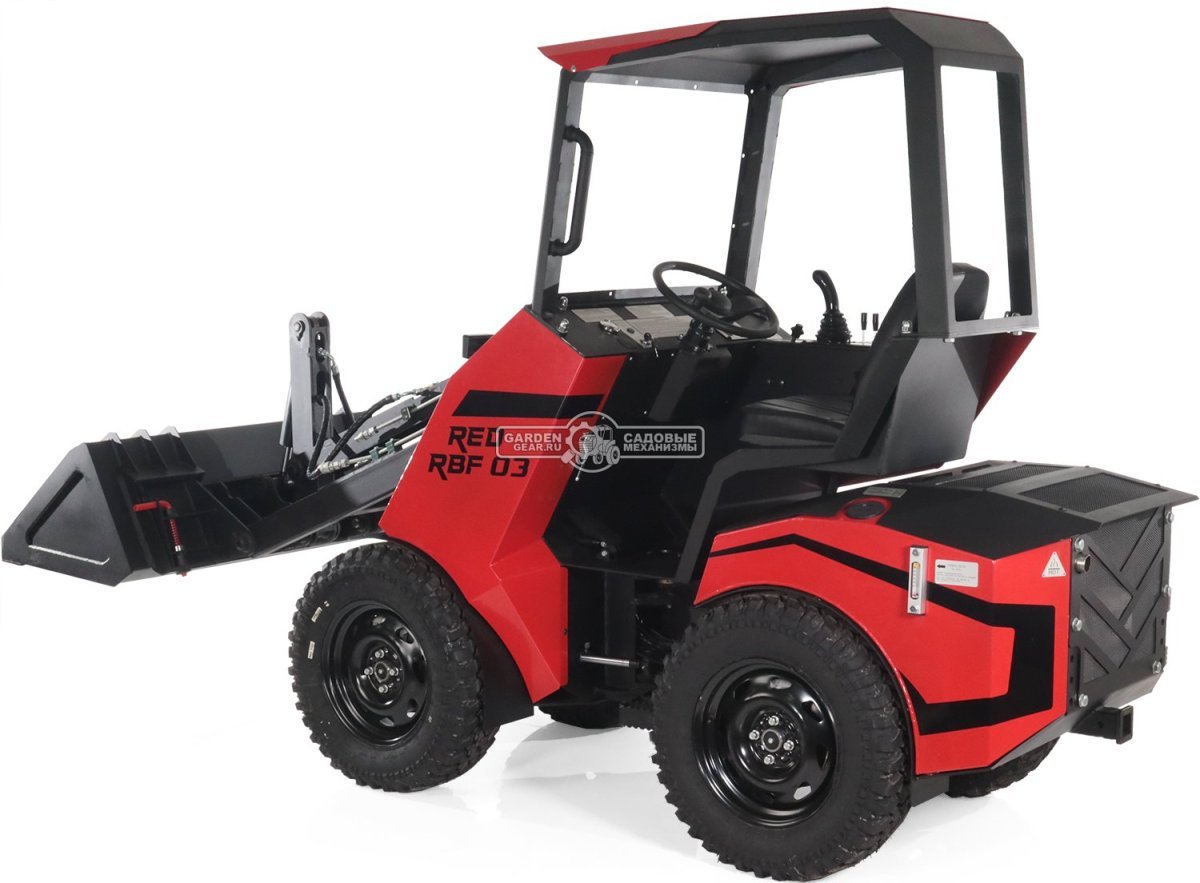 Мини-погрузчик шарнирно сочленённый RED RBF-03 Zongshen GB750EFI 30 л.с., грузоподъемность до 700 кг., ковш 150 л., 1270 кг.