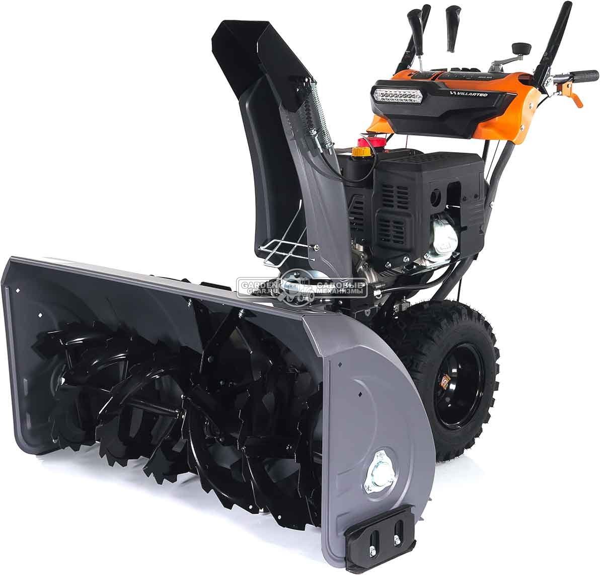 Снегоуборщик Villartec WB1510E (PRC, 107 см, Loncin 420 см3, эл/стартер 220В, фара, подогр. рукояток, разблокир. колес, скорости 6/2, 135 кг)