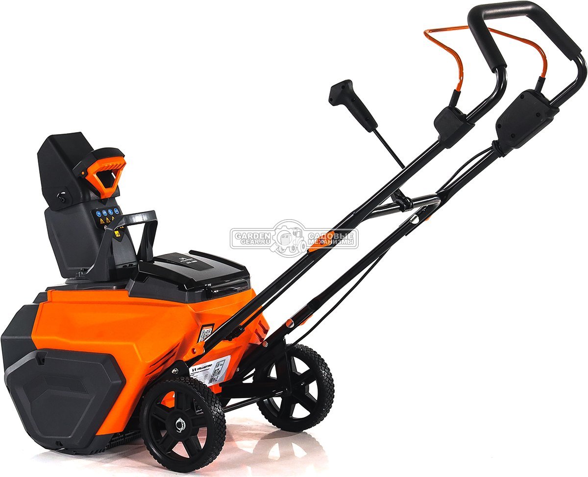 Снегоуборщик аккумуляторный Villartec WA4051 Set5 с АКБ 5 А/ч и ЗУ AM402 (PRC, BL 40В, ширина 51 см, фара, 2 порта для АКБ, 19 кг)