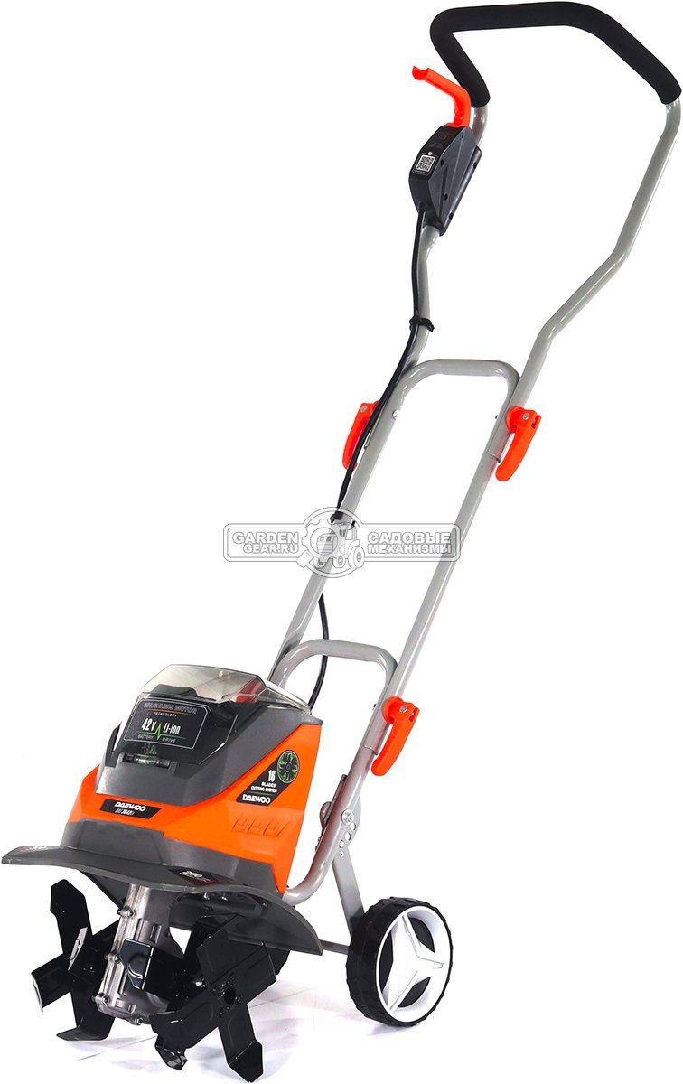 Культиватор аккумуляторный Daewoo DAT 3042Li SET с 2 АКБ 5 А/ч и ЗУ (PRC, BL 2х21В, 30 см, 11 кг)