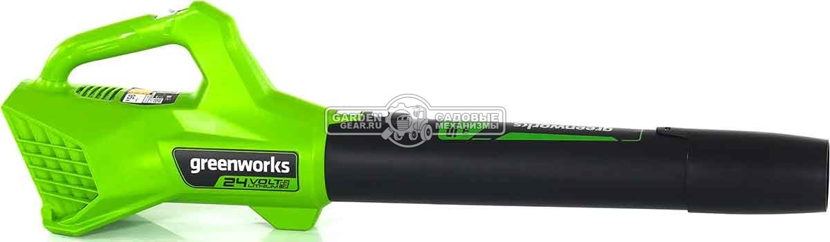 Воздуходувка аккумуляторная GreenWorks G24AB без АКБ и ЗУ (PRC, 24В, 145 км/ч, 1.7 кг)