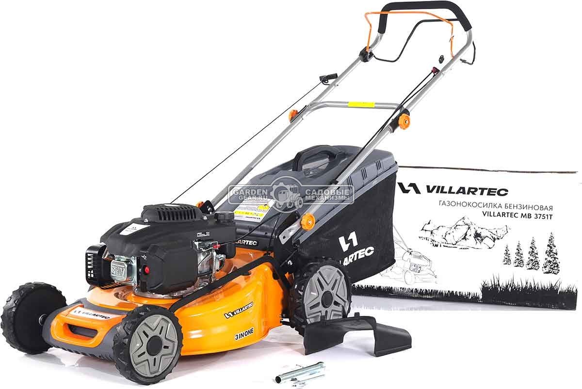 Газонокосилка бензиновая Villartec MB 3751T Country (PRC, 51 см, Loncin Ready Start, 166 см3, сталь, 3 в 1, 65 л, 33.3 кг)