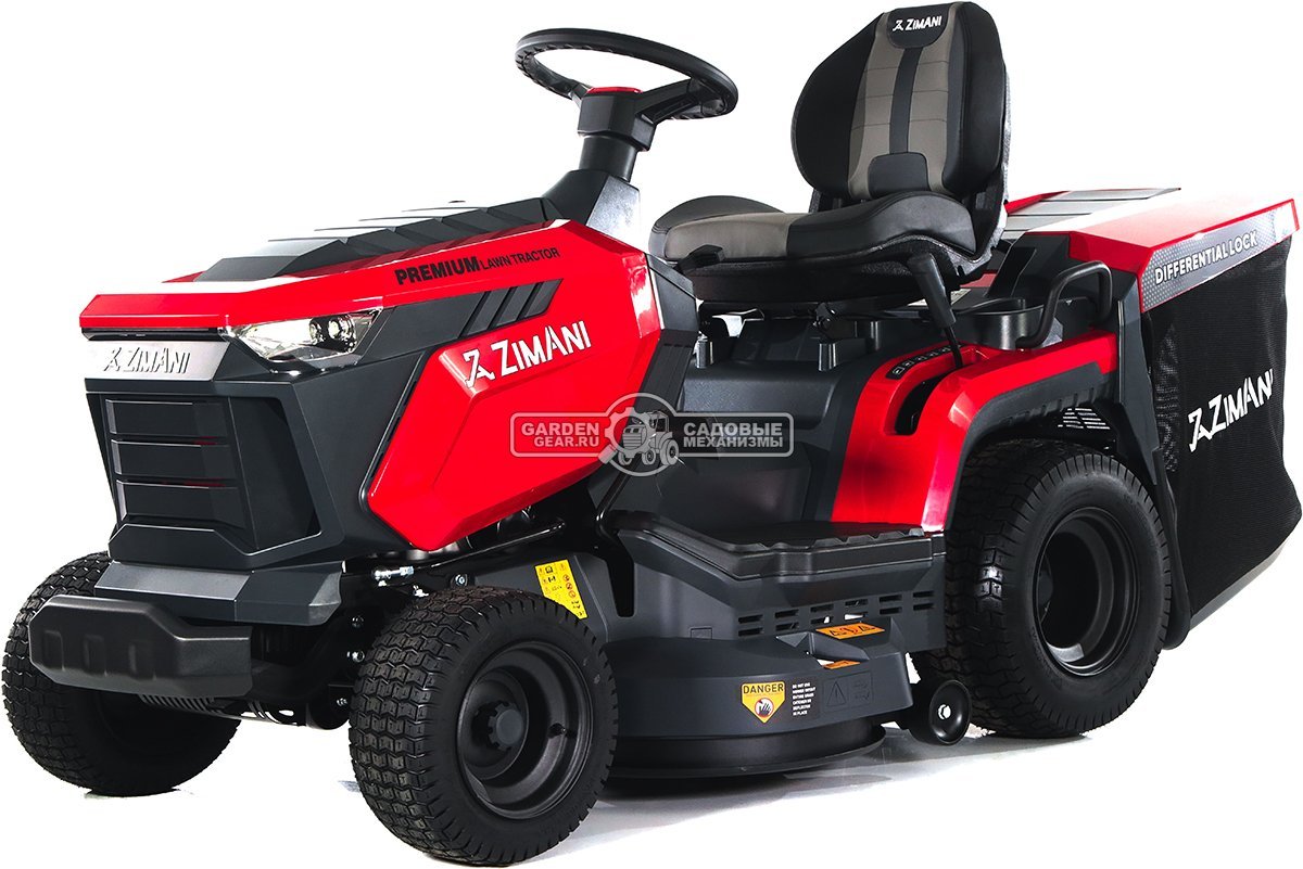 Садовый трактор ZimAni TC97HLD (PRC, Loncin 452 куб.см., гидростатика, дифференциал, травосбор. 320 л, шир. кошения 97 см, LED панель, 190 кг)