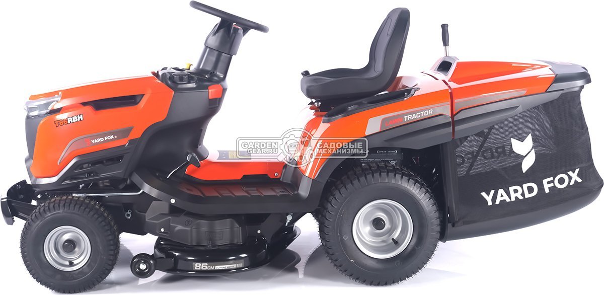 Садовый трактор Yard Fox Optima T 86 RBH (PRC, Loncin 432 куб.см., гидростатика, травосборник 260 л, ширина кошения 86 см, 190 кг)