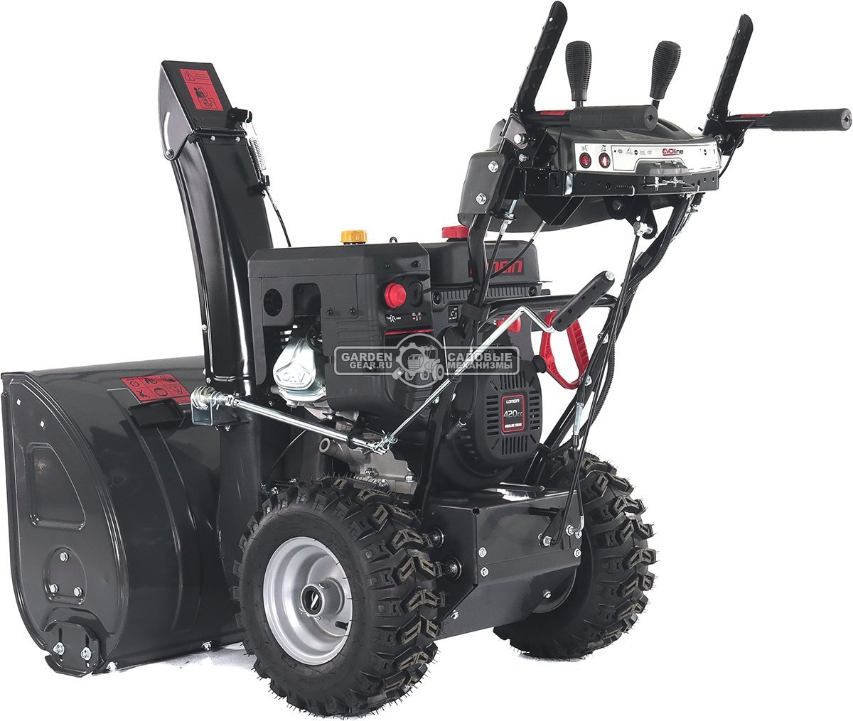 Снегоуборщик Evoline SBG 760 LE (PRC, 76 см, Loncin, 420 см3, эл/стартер 220В, фара, автоматич. дифференциал, скорости 6/2, подогр. рукояток,130 кг)