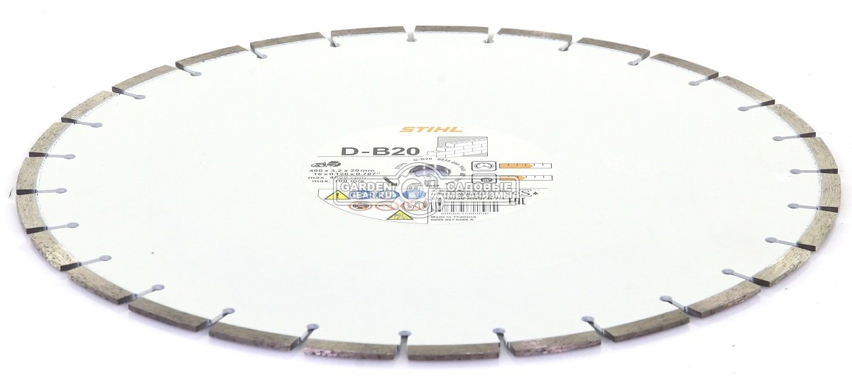 Алмазный диск Stihl D-B20 по бетону 400 мм (MY 2019, строительный кирпич, бетон, армир. бетон)