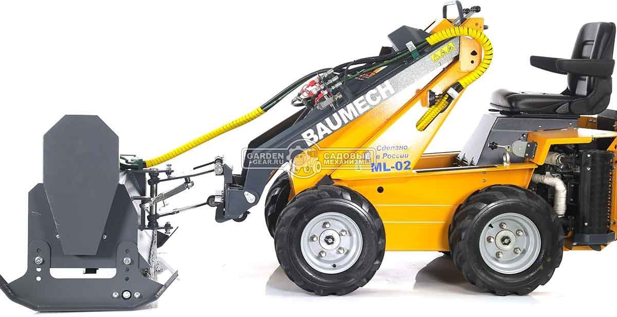 Универсальная машина мини-погрузчик Baumech ML-02 Pro + мульчер 110 см. с двигателем Zongshen GB750 EFI V-Twin инжектор