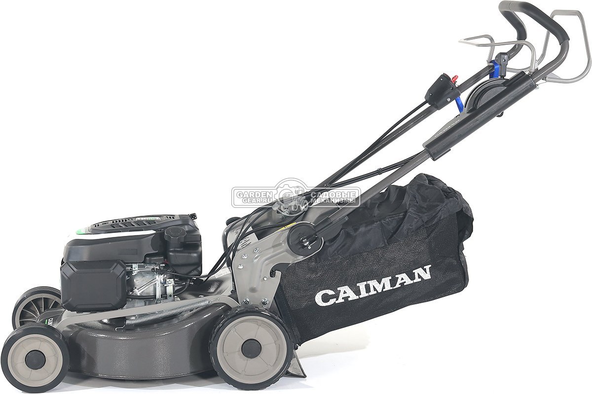 Газонокосилка бензиновая Caiman Ferro 47CVE с электрозапуском (RUS, 45 см, Caiman Green Engine, 166 см3, сталь, 4 в 1, 50 л, 40.5 кг)
